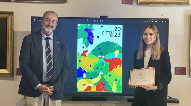 Viktoria Jordanovska si aggiudica il primo premio al concorso nazionale Città del Vino per il manifesto 2023 alba