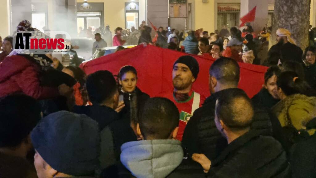 Festeggiamenti comunità marocchina asti per la conquista della semifinale 