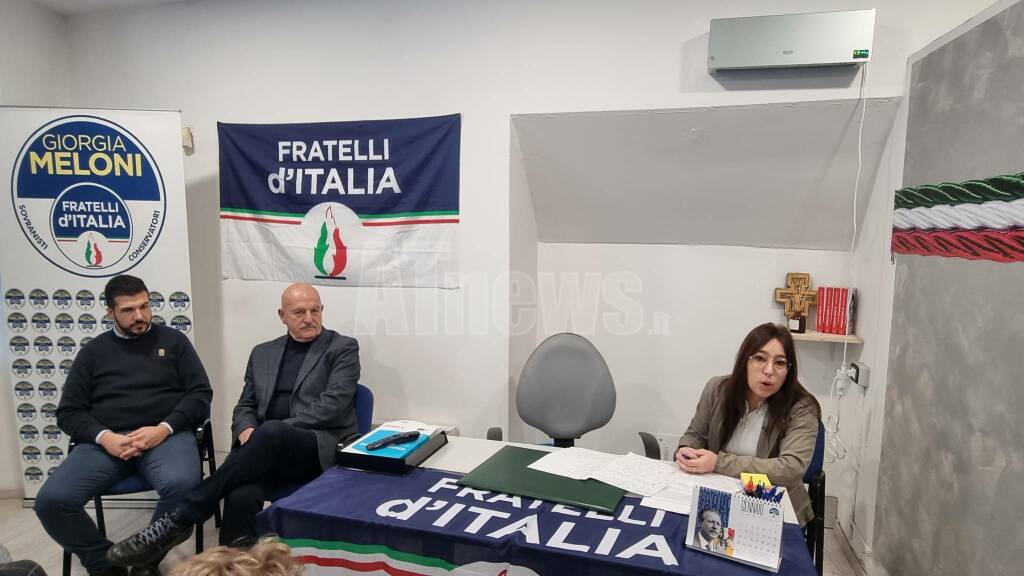 conferenza stampa post raccolta doni natale Fratelli d'Italia Asti