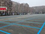 Stalli blu in Piazza Campo del Palio