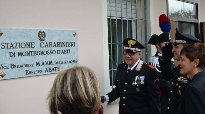 Montegrosso D’Asti, intitolata la caserma della Stazione Carabinieri al Vice Brigadiere Ernesto Abate M.A.V.M.